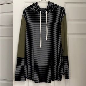 Cowl neck hoodie